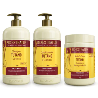 Kit Tutano Bio Extratus (Shampoo, Condicionador e Banho de Creme 1L/Kg)