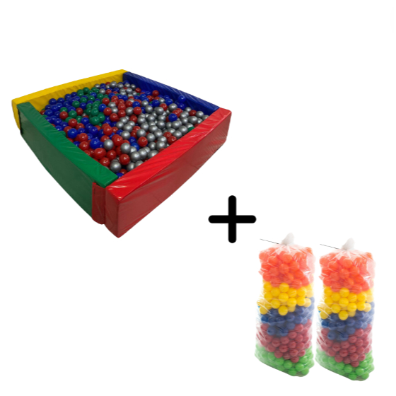 Piscina de Bolinhas 1,20 com Cercado Espuma + 200 Bolas Plásticas 76mm que Suportam 40kg de Pressão