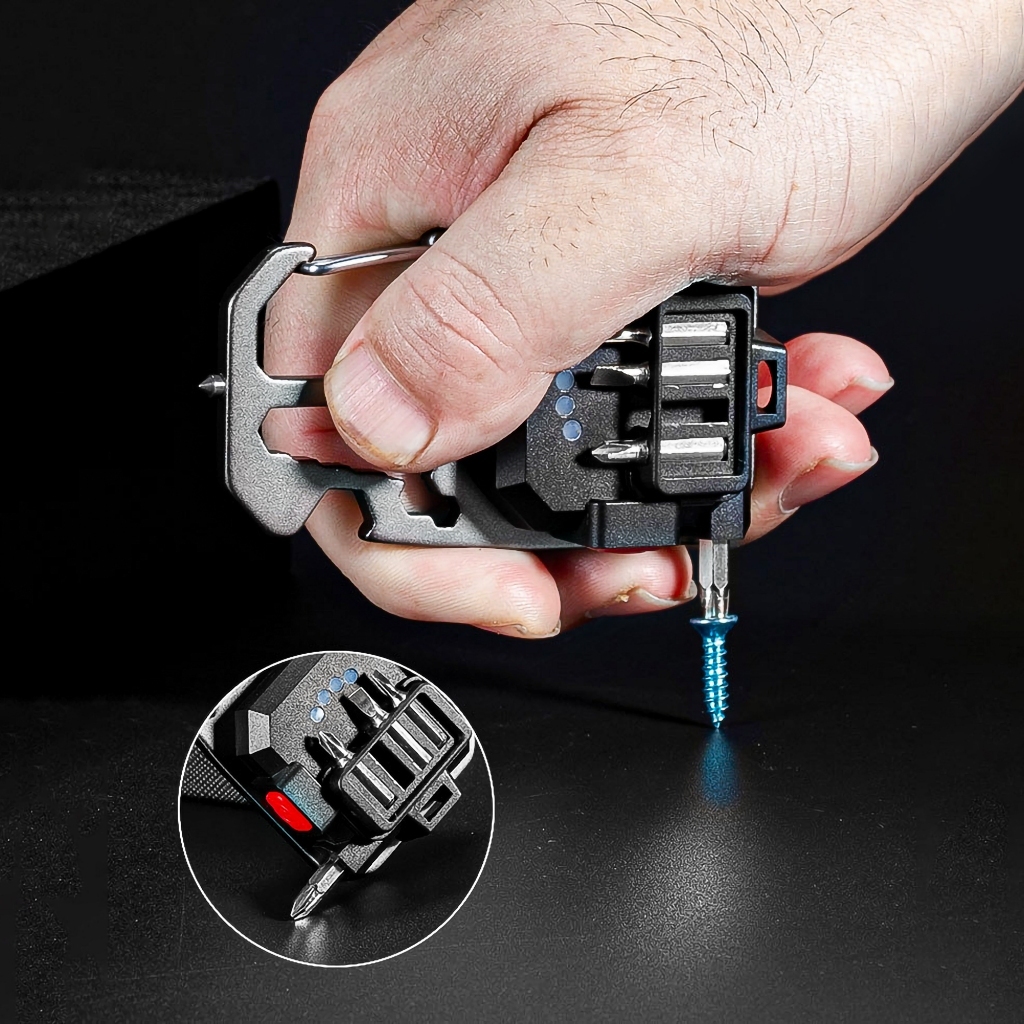 Mini Lanterna LED com Iluminação Ajustável Chave Multifuncional - A092