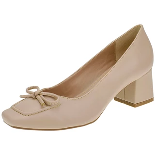 Sapato Scarpin Feminino Mocassin Bico Quadrado Salto Baixo Mary Jane Boneca Shekinah By Mercedita