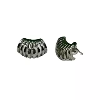 Brinco semijóia MINI ear cuff Liso banhado Ouro Branco