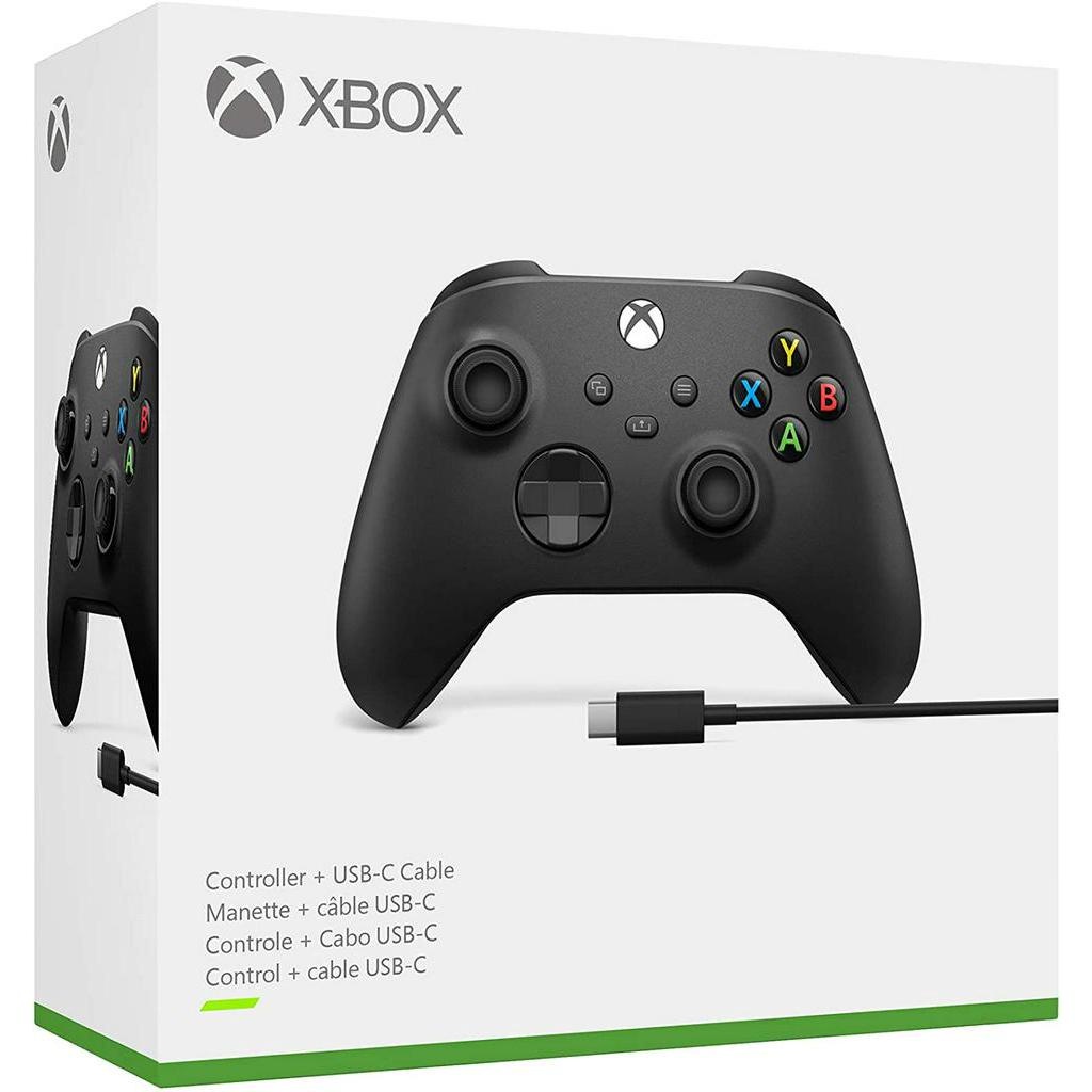 Controle Xbox Séries X/s Preto + Cabo USB-C