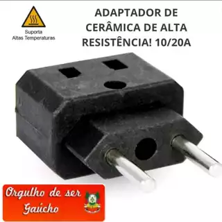 KIT 2 UN .Adaptador Bob Benjamin Super Resistente Branco e PRETO10-20A