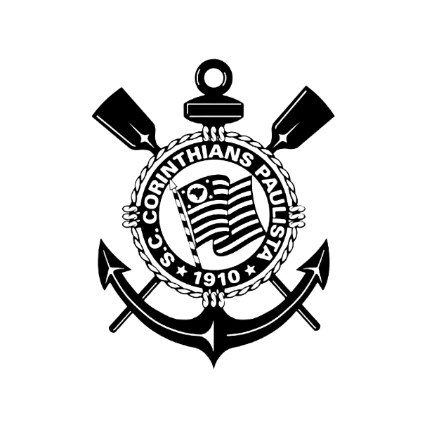 escudo símbolo Corinthians em adesivo de recorte vazado | Shopee Brasil
