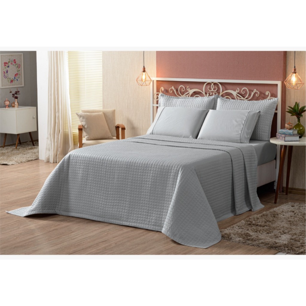 Cobre Leito King 3 Peças 400 Fios Dupla Face Micropercal Toque Macio Premium