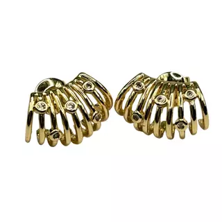 Brinco semijóia MINI ear cuff cravejado ZIRCONIA Banhado