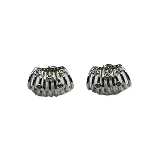 Brinco semijóia MINI ear cuff cravejado ZIRCONIA Ouro Branco