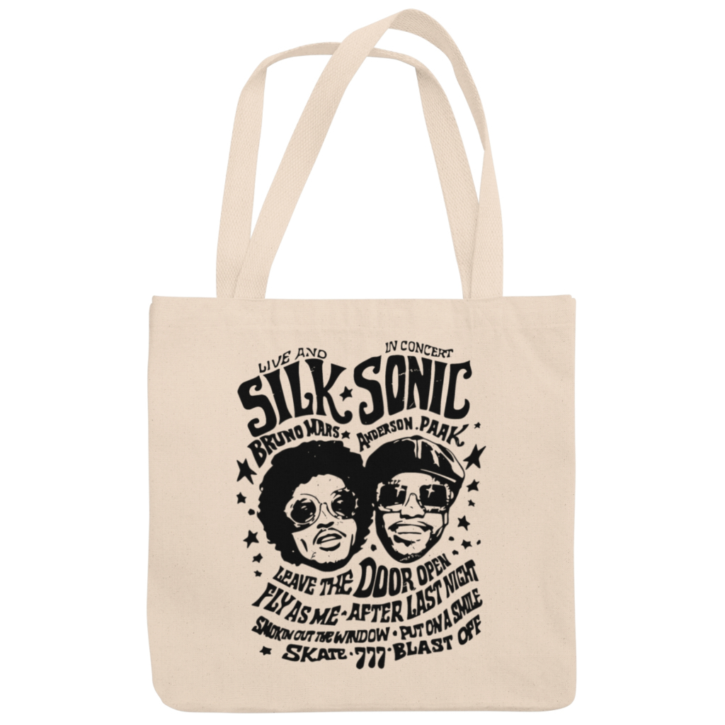Bolsa Sacola Ecobag Com e Sem Zíper Musica Bruno Mars Postêr 100% Algodão G.545