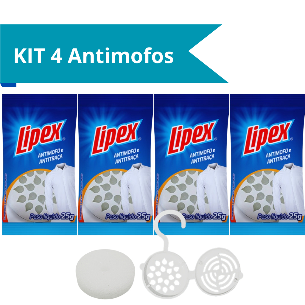 4 Anti Mofo Anti Traça Guarda Roupa Closet Armário Total de 100g ...