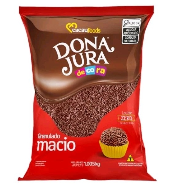 Granulado Chocolate Macio Dona Jura 1kg Cacau Foods