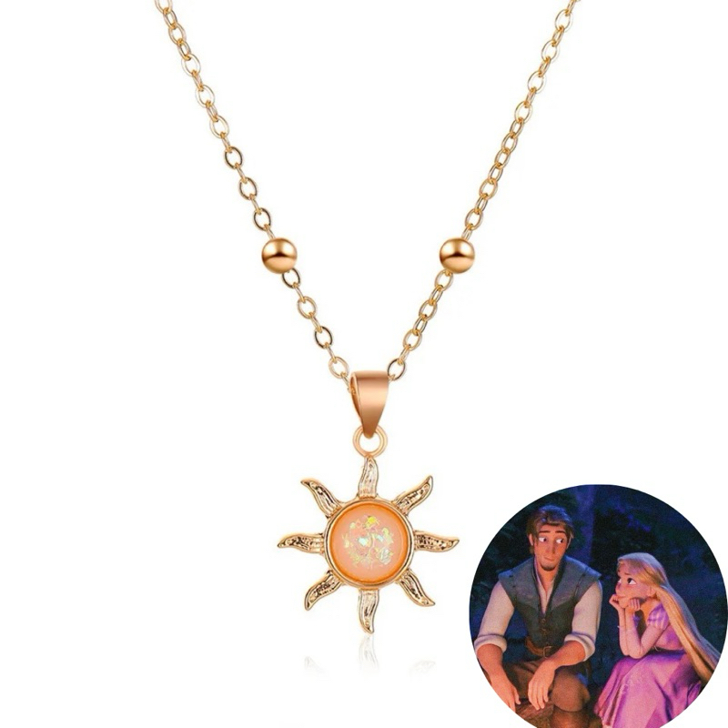 Colar Enrolados Rapunzel Dourado Colar Sol | Shopee Brasil
