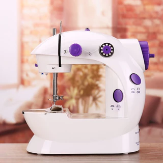 Mini Maquina Costura Portátil Elétrica + Pedal Bivolt 110v-220v Envio Imediato