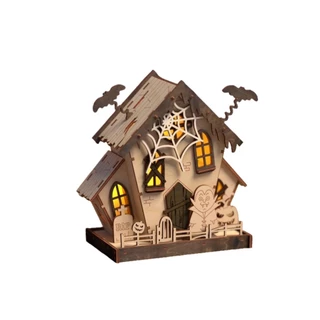 Miniatura Castelo de Halloween Quebra-Cabeça MDF
