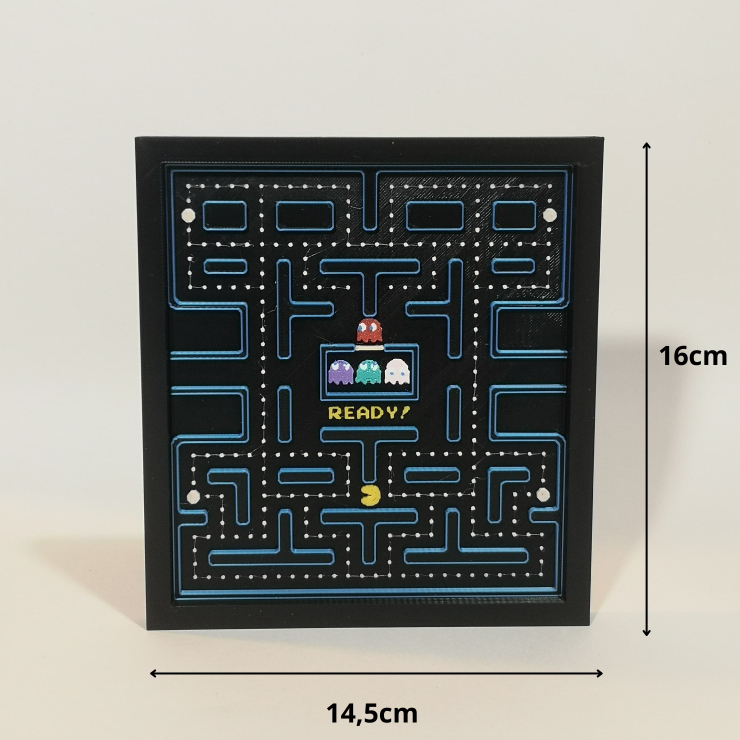 QUADRO DECORATIVO GAME PACMAN/COME COME DECORAÇÃO GEEK