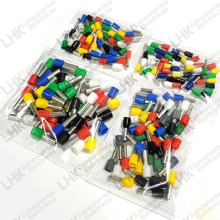 Kit Terminal Tubular Ilhós 1,5mm 2,5mm 4mm 6mm 10mm em cores sortidas