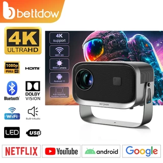 Bettdow Mini Projetor Portátil PTZ Full HD 1080p * 10000 Wifi 4k LM Suporta Android iOS Sincronização de tela de smartphone Projetor de teatro doméstico ao ar livre Projetor profissional ao ar livre