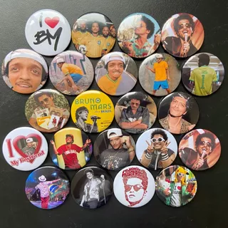 Bottons/Broches 4,5cm Personalizados Bruno Mars
