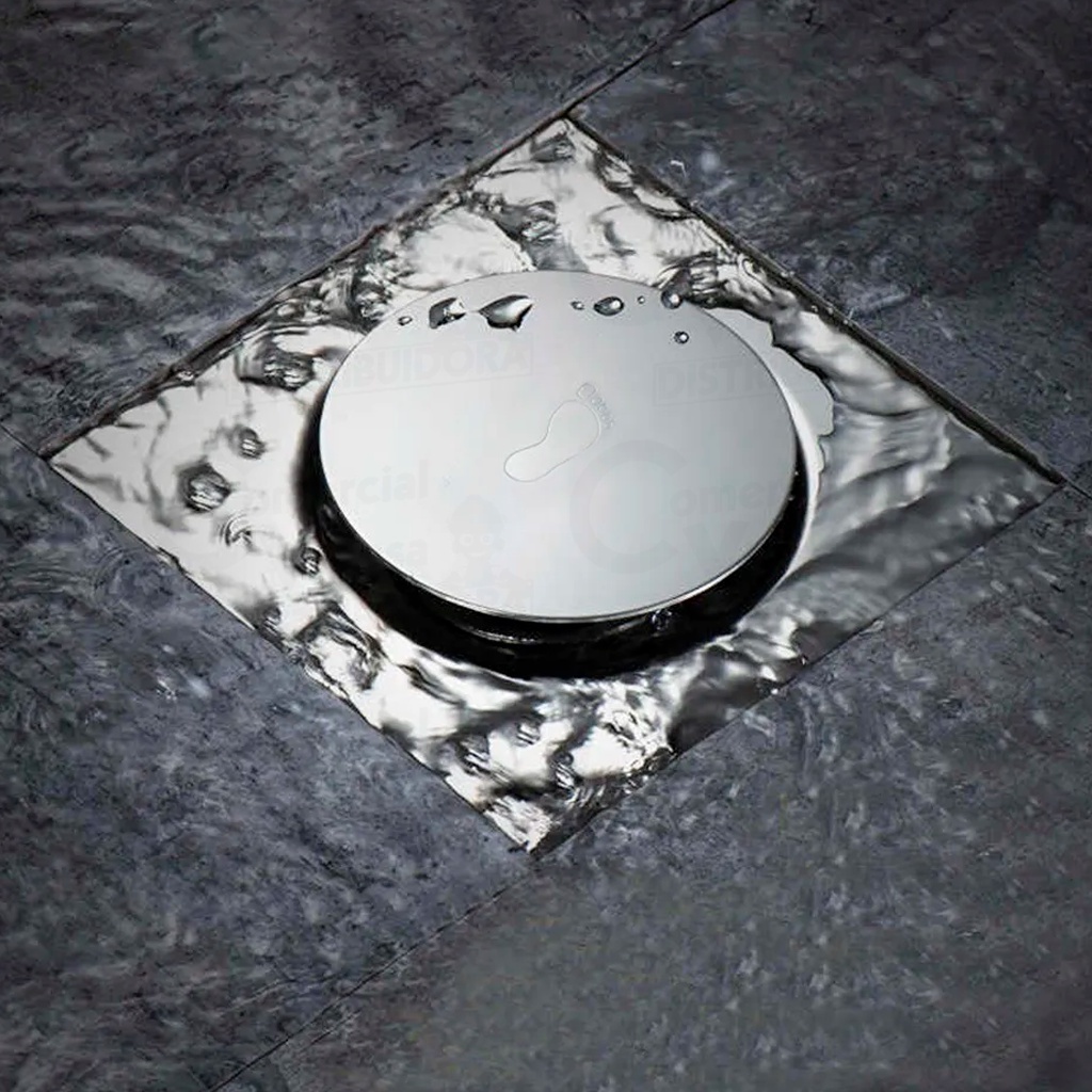 Ralo Click Inteligente 15x15cm Cromado Inox Banheiro Veda Cheiro