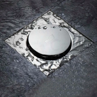 Ralo Click Inteligente 15x15cm Cromado Inox Banheiro Veda Cheiro