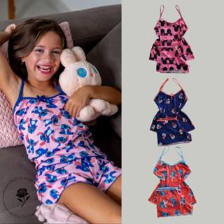 Kit 03 Pijama Infantil Menina Babydoll de Alcinha Microfibra Personagens em Oferta na Shopee