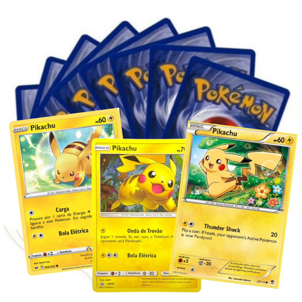 Carta Pokémon Pikachu - ORIGINAL COPAG