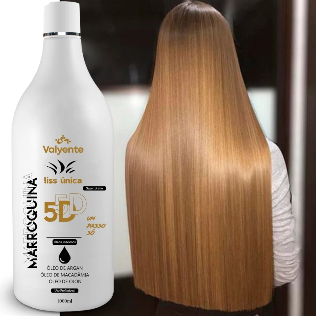 Marroquina Liss única Valyente: Profissional 1000ml | Liso Absurdo Alisa 100% Óleo De Argan