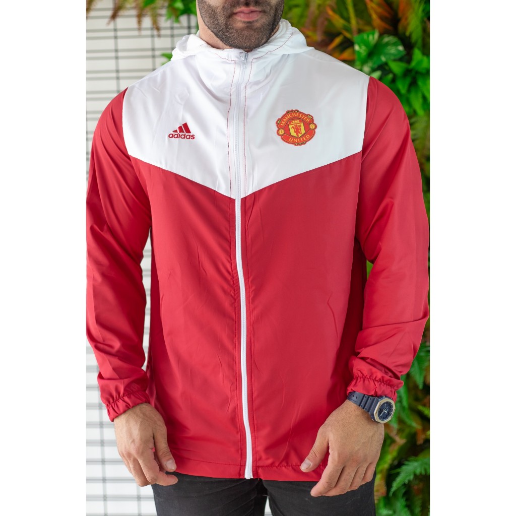 Jaqueta Corta Vento Masculina Impermeável 2 Cores Man. Untd ou Chel.sea