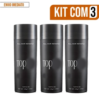 Kit com 3 fibra capilar unisex maquiagem para cabelo e barba