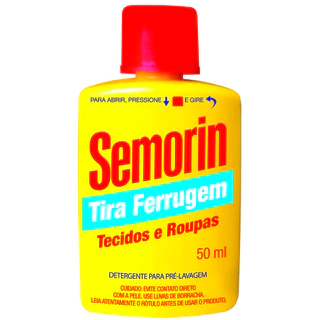 Semorin Tira Ferrugem Detergente Líquido Pré Lavagem 50ml