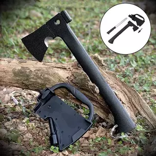 Machado Tomahawk Combate Full Tang Bainha Kit 3 em 1 Completo