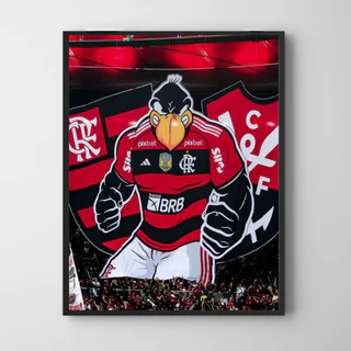 Placa decorativa - Flamengo - Mosaico torcida - Escudo - Time - Futebol - Quadro decorativo