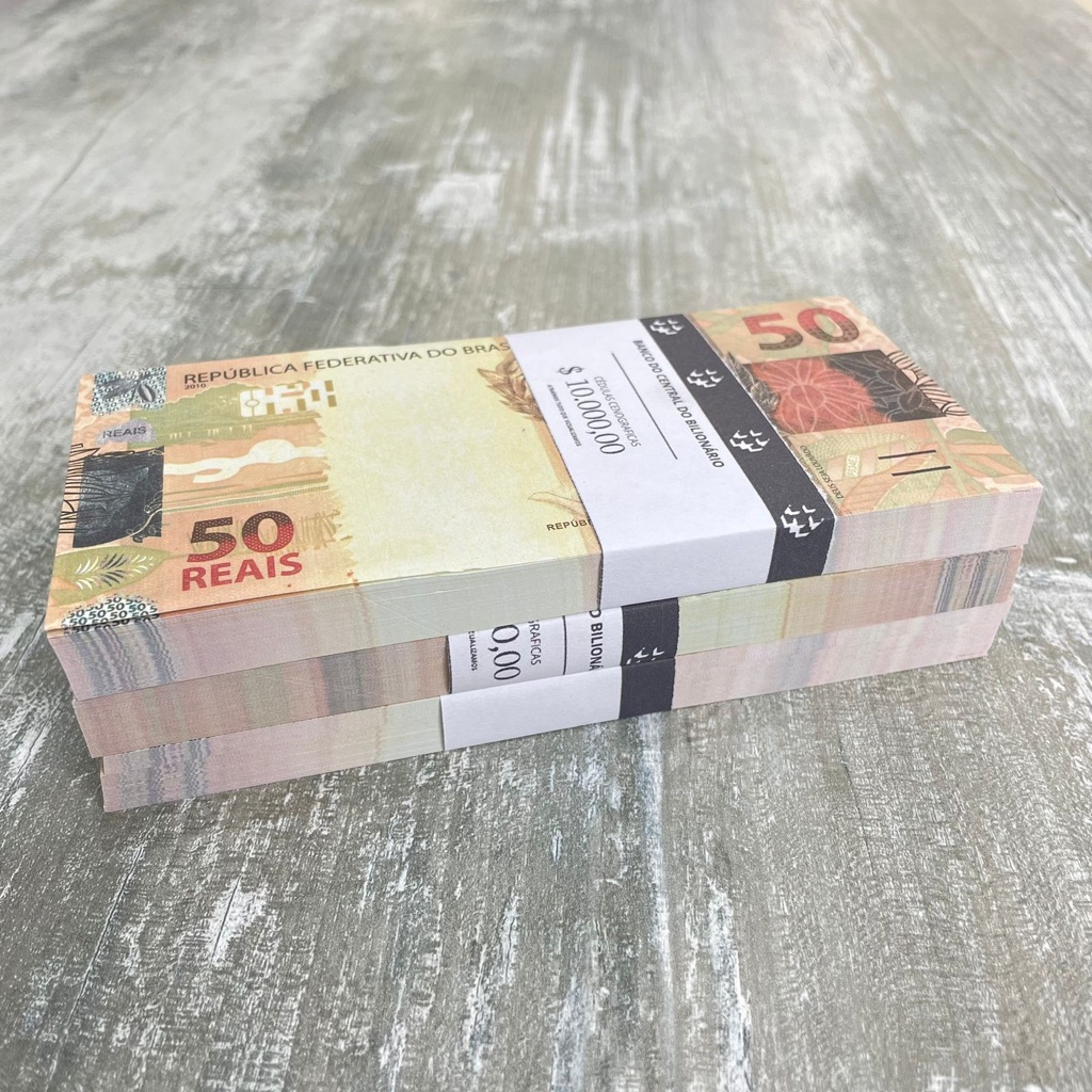 50 reais cenográfico (sem valor monetário) 100 un