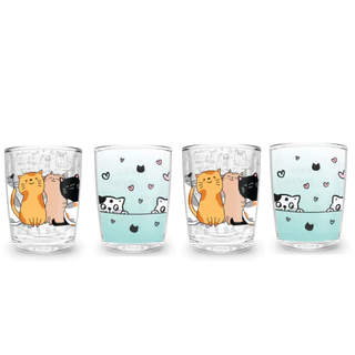 Kit c/ 4 copos shot Dose Tequila Cachaça Drinks personagens