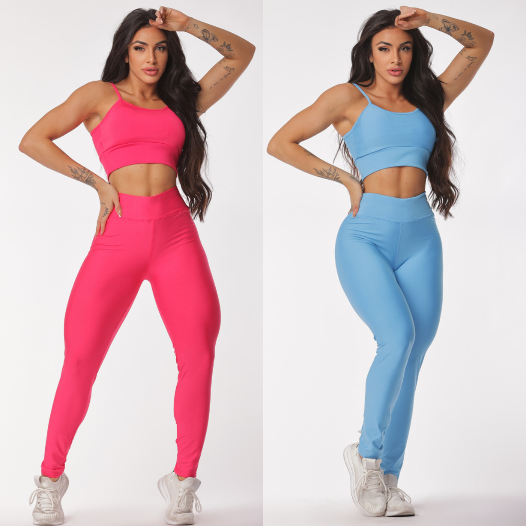 Kit 2 Conjunto Legging e Top Alcinha
