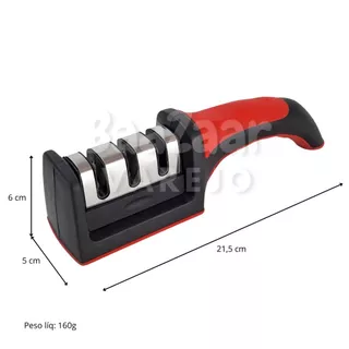 Afiador Amolador De Facas Em Aço Inox Com 3 Borda Profissional em Oferta na Shopee