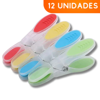 Kit Prendedor Organizador de Roupas Emborrachada Resistente Com 12 Unidades