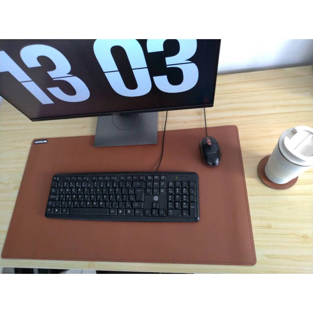 Desk Pad Grande Couro Caramelo 70x30 / 68x38 | Shopee Brasil