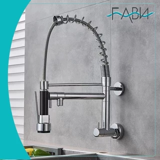 Torneira de cozinha Premium parede em aço inoxidável Prata FABN