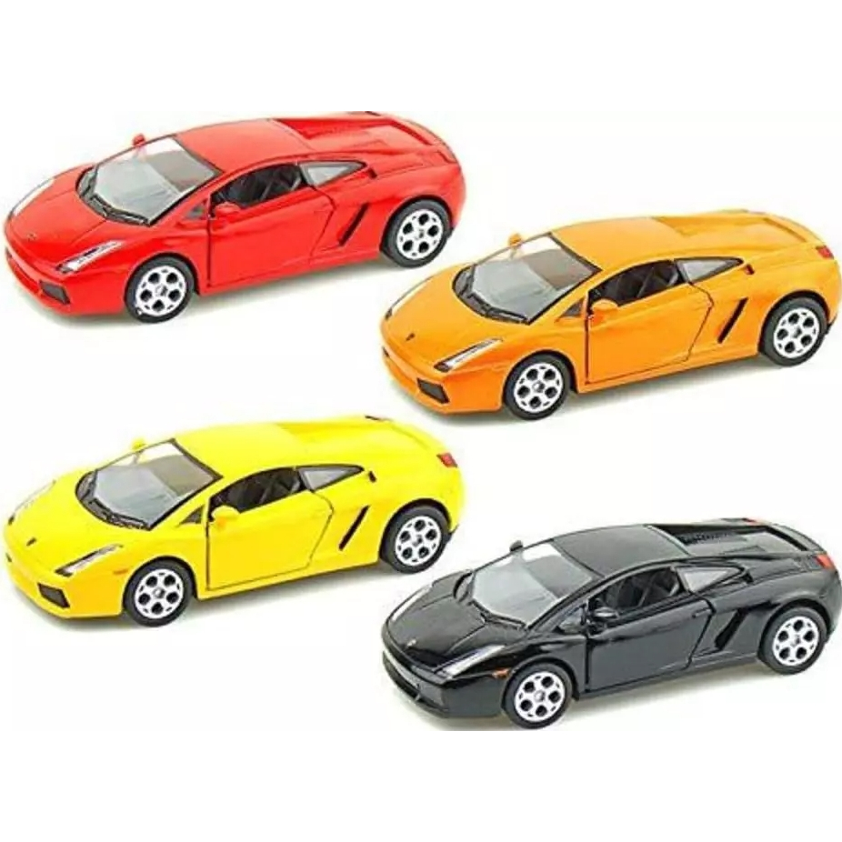 Miniatura carro Lamborghini gallardo em metal - abre as portas