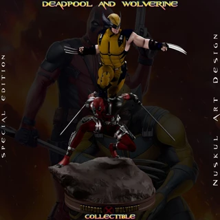 DIORAMA WOLVERINE VS DEADPOOL