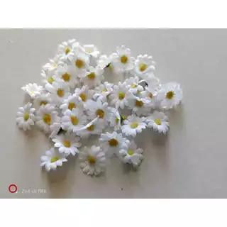 Mini Margarida Artificial (50 unidades) Decoração Arranjos Artesanato