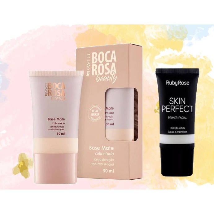 KIT Boca Rosa Beuty Base + Primer Facial Ruby Rose Skin Perfect **HB-8086**