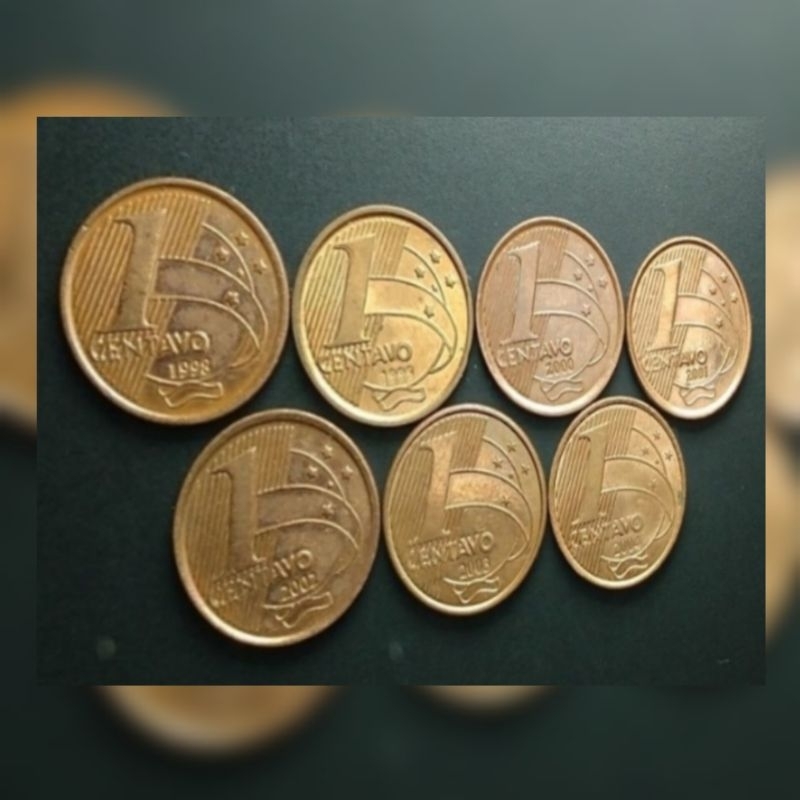 Set Moedas de 1 centavo Brasil 🇧🇷 1998 a 2004