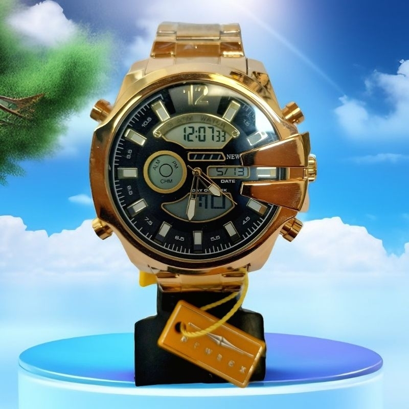Relógio Grande Anadigi Newrex modelo KT 1833 prova dágua | Shopee