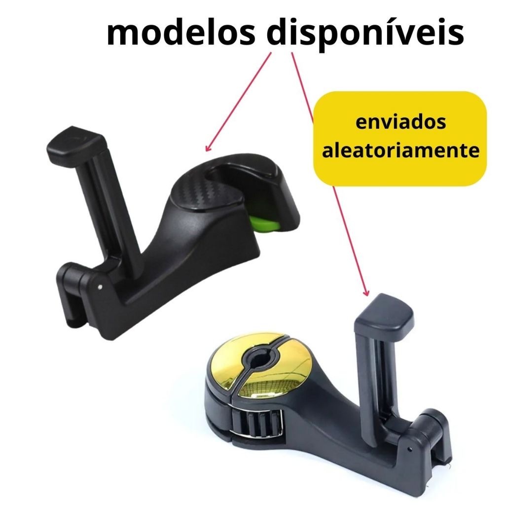 AD070 - Suporte Veicular Automotivo Encosto De Banco Traseiro Celular Gancho Pendurar Bolsa/sacola do Carro
