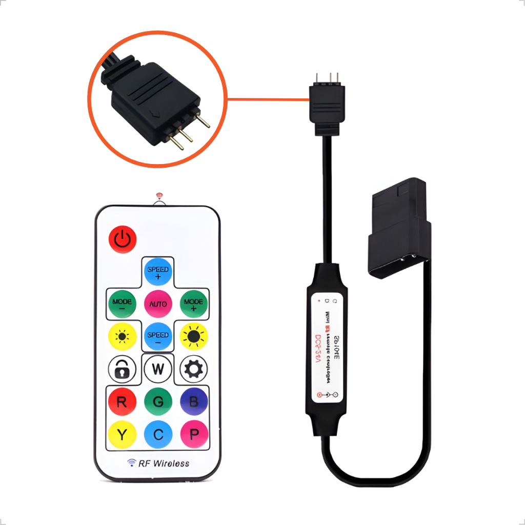 Controladora Argb Para Cooler Fan 3 Pinos 5v Led Endereçável