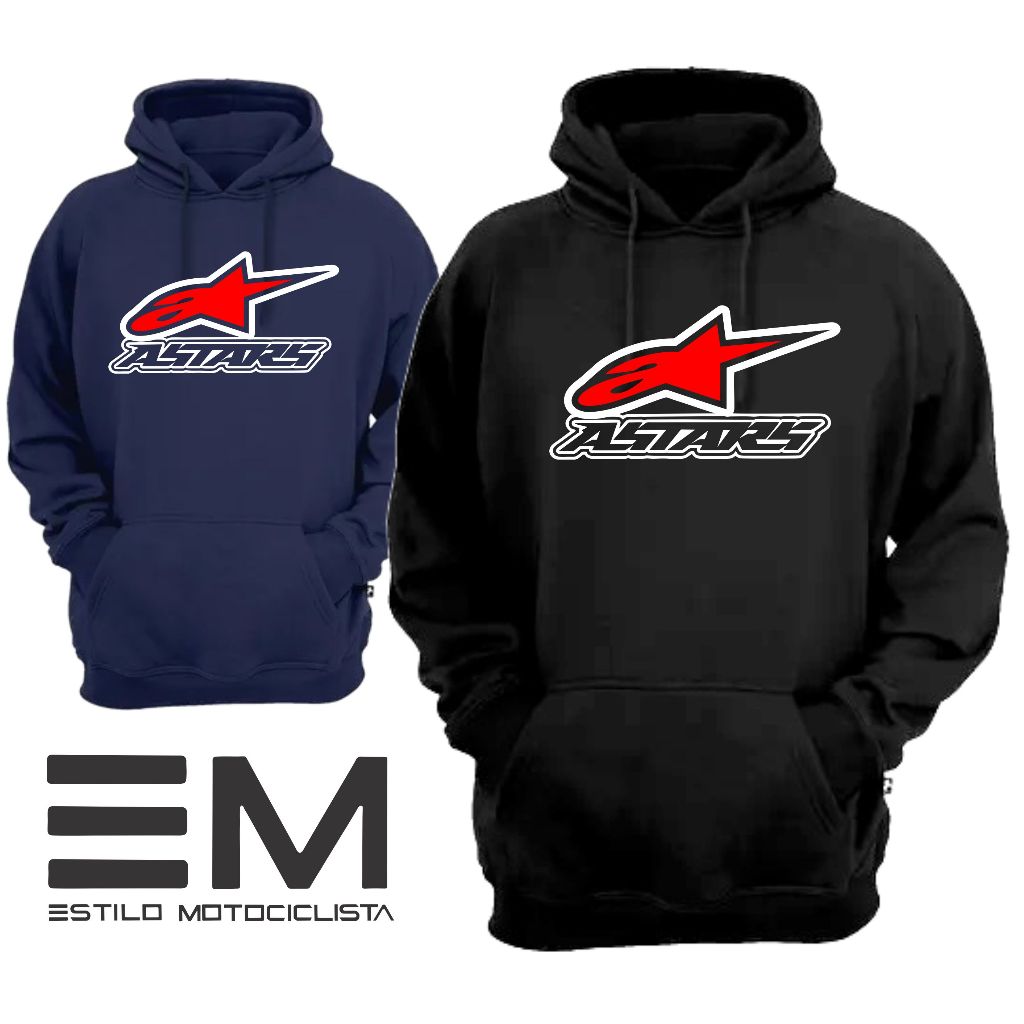 Blusa moletom Moto casaco canguru com bolso e capuz masculino e feminino.