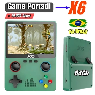 X6 Game Console Emulador 64gb + 10.000 jogos envio Imediato