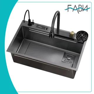 cuba e torneira de cozinha em aço inoxidável 75X45 cm FABN