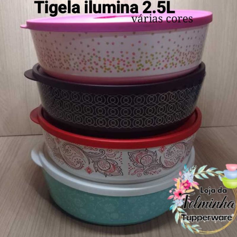 Tupperware Tigela Ilúmina 2,5 litros - cores | Shopee Brasil